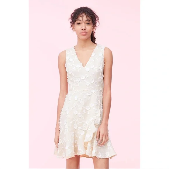 Rebecca Taylor Dresses | Rebecca Taylor Nicola Embroidered Dress | Color: Cream | Size: 2 | Ocean715's Closet